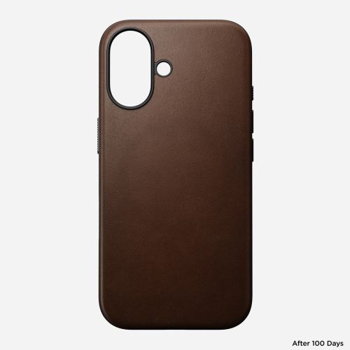 Nomad Modern Leather Case w/MagSafe iPhone 16 - Brown