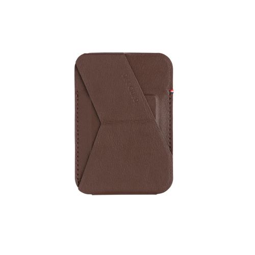 DECODED MagSafe Card/Stand Leather Sleeve Brown